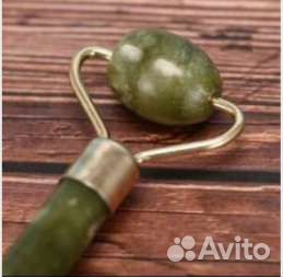 Скребок гуаша, ролик для массажа лица пакетом