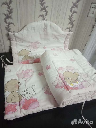 Набор постельного белья на детскую кроватку