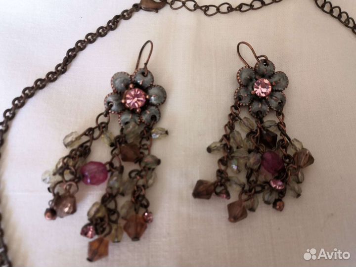 Ожерелье +серьги, браслеты
