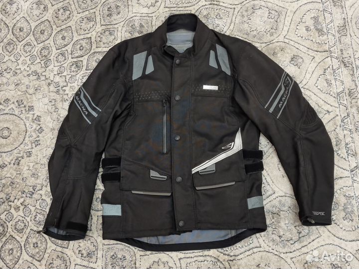 Мотокуртка кожаная мужская 46