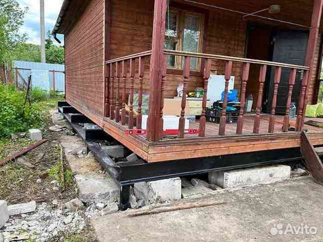 Ремонт фундамента винтовыми сваями