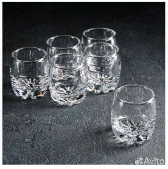 Набор стопок для водки и ликёра новый