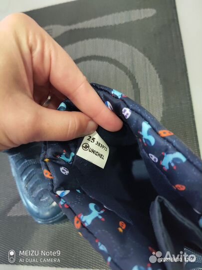 Детские резиновые сапоги 25 размер