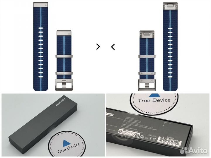 Оригинальный Garmin QuickFit 22mm Jacquard-Indigo