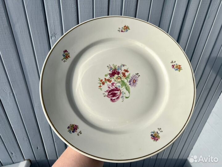 Блюдо тарелка 35 см фарфор СССР пролетарий