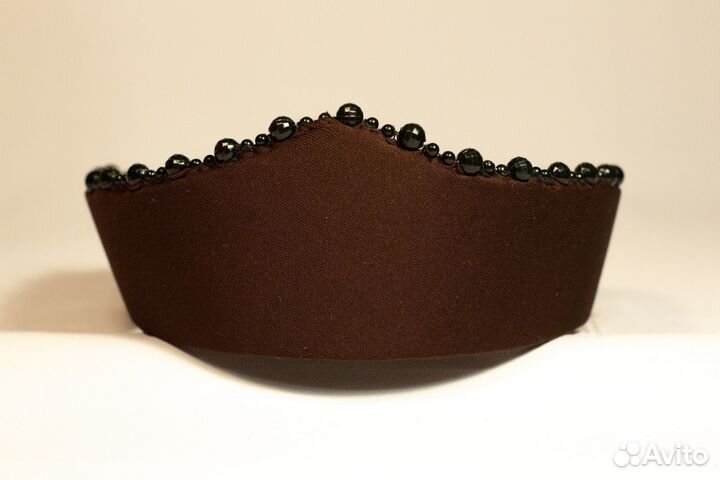 Кокошник текстильный однотонный