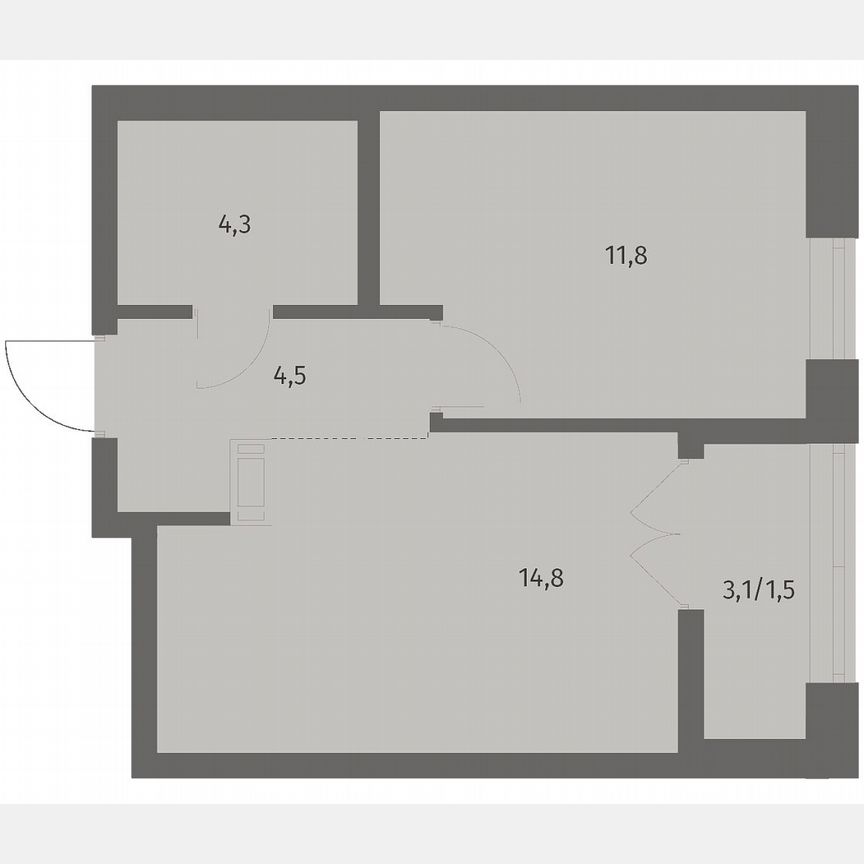 1-к. квартира, 36,9 м², 3/12 эт.