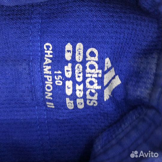 Кимоно для дзюдо adidas champion 2 синее 150