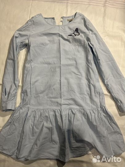 Летнее платье голубое