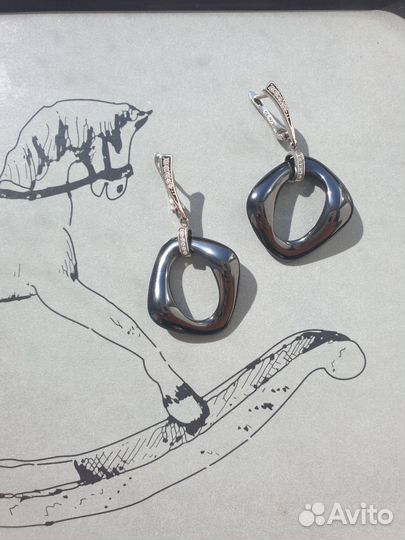 Серьги серебро