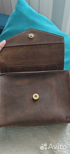 Сумка конверт из натуральной кожи