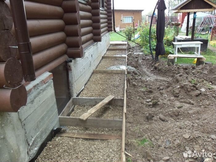 Ремонт фундамента и подъем домов