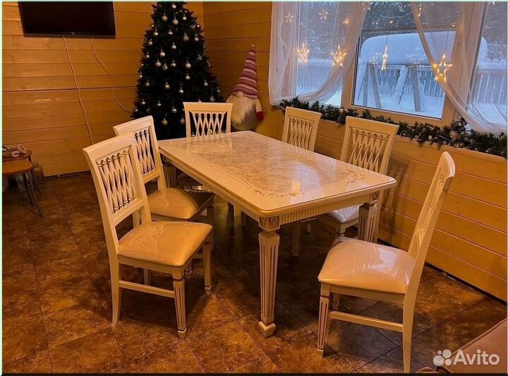 Стол обеденный овальный раздвижной