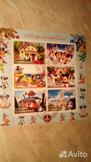 Марки блоки уолт дисней