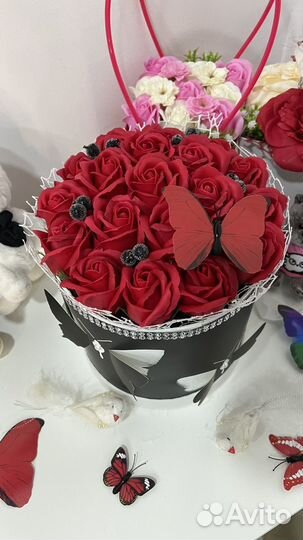 Букет из мыльных роз