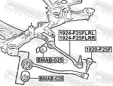 Сайлентблок рычага BMW X3(F25) пер.подв. bmab-028