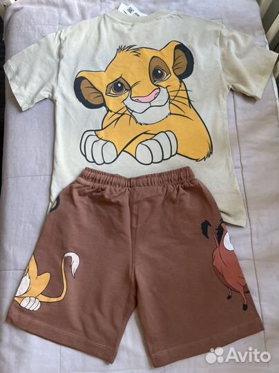 Костюм детский zara король лев шорты футболка