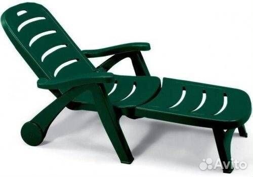 Шезлонг пластиковый scab giardino зеленый