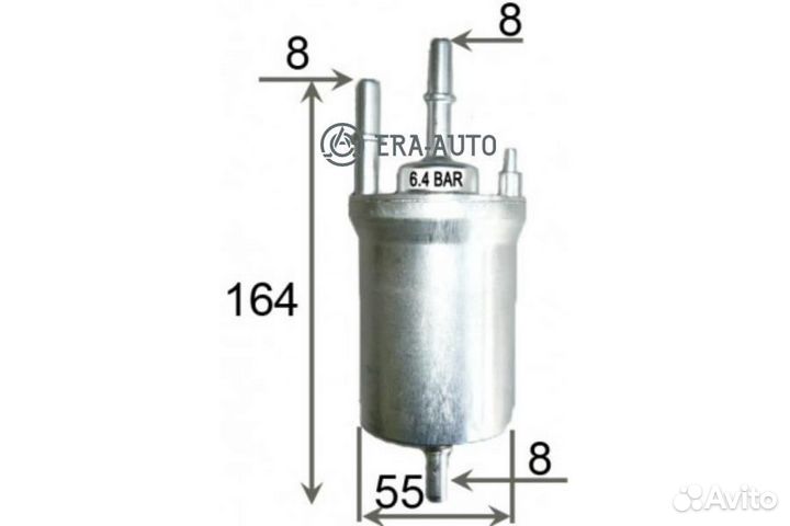 Azumi FSP33061B Фильтр топл.audi A3/skoda octavia/VW golf V,jetta,touran 1.4-2.0FSI/tfsi 2004