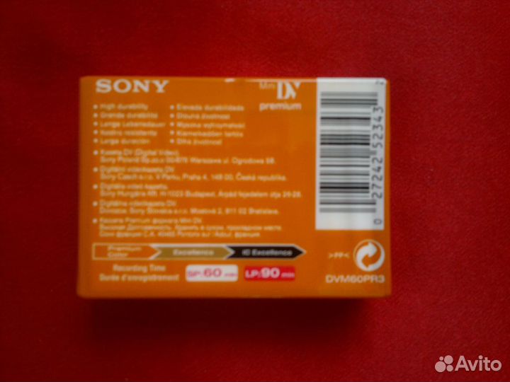 Новые видеокассеты miniDV Panasonic, Sony, Fuji