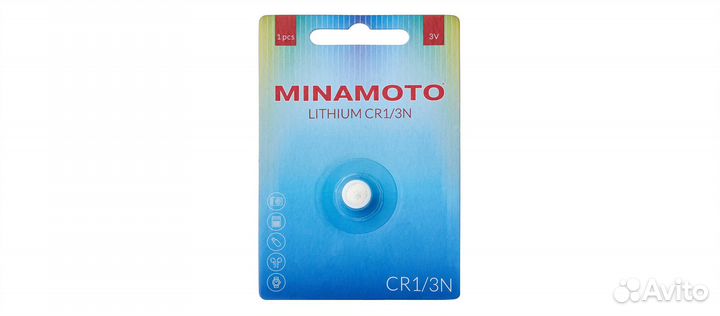 Батарейка Minamoto CR1/3N (3В) BL-1