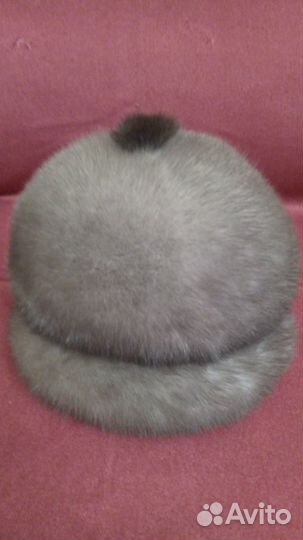 Шапка из голубой норки