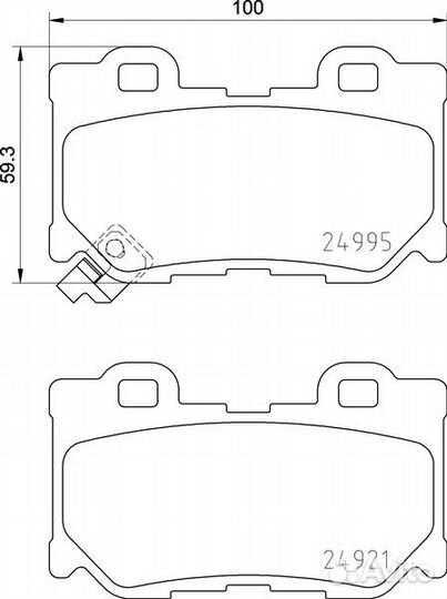 Колодки тормозные дисковые зад (PF-2557) NP2057