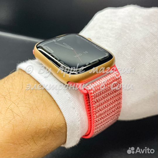 Apple Watch 9 45mm (ориг экран, gold нейлон)