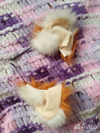 Ушки, украшения лисьи уши ободок заячья уши