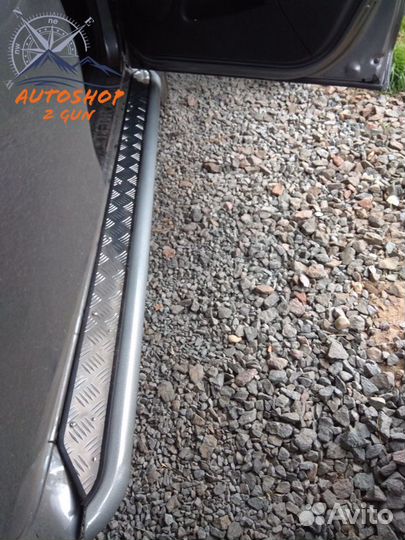 Пороги на Ниссан Терано «Эстонец» (серебро)