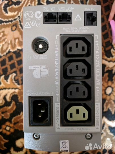 Ибп APC bk650ei Back-UPS 650VA
