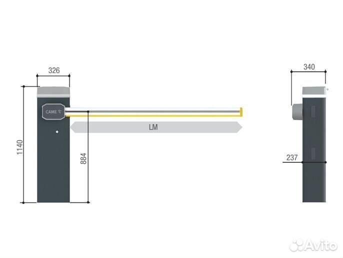 Ggt40ags - Тумба шлагбаума Ggt40ags