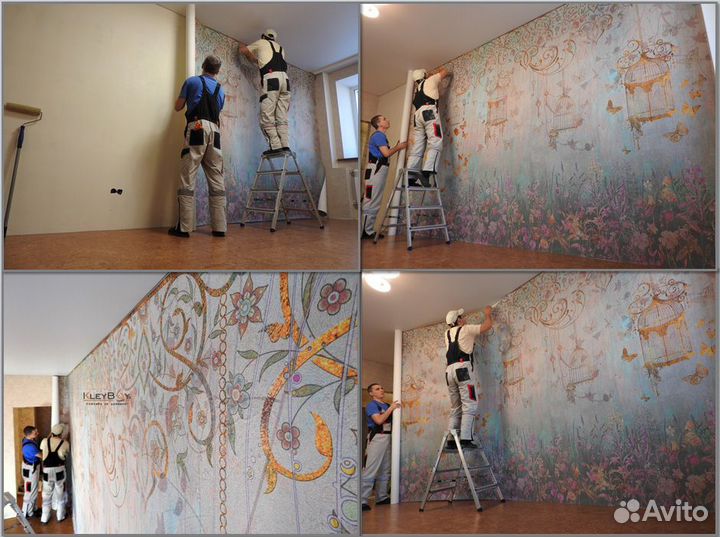 Клеим обои. Новосибирск. Любая квартира за 1 день