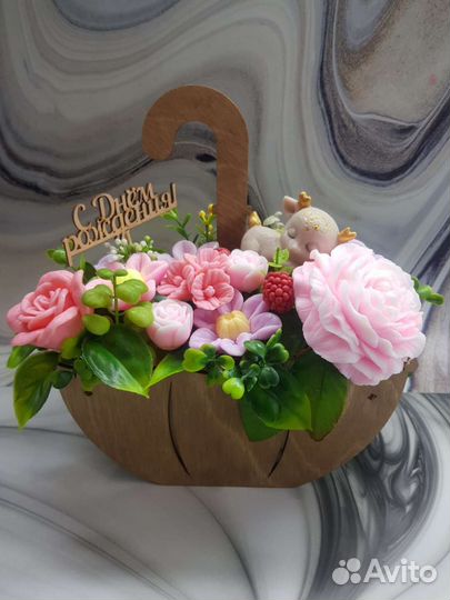 Букет цветов из мыла