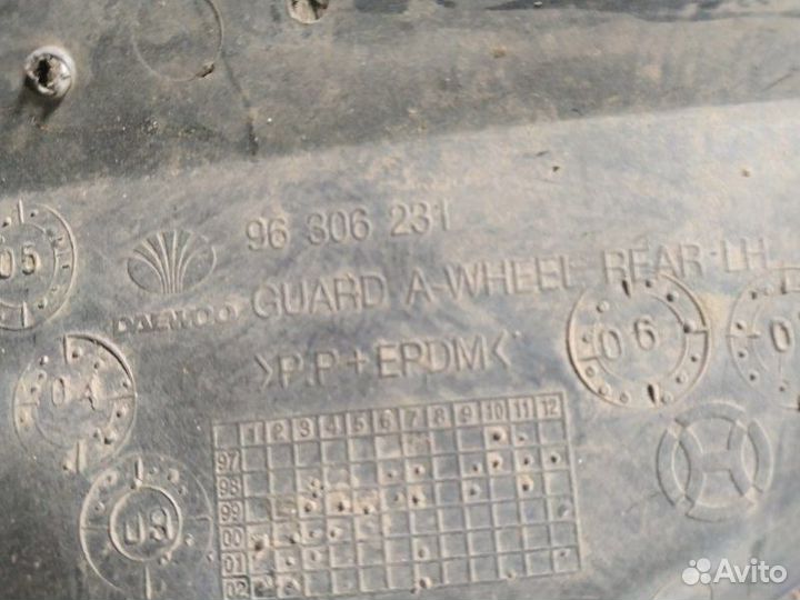 Брызговик задний левый Заз Сенс T100 1.3 2008