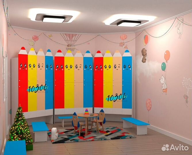 Шкафчик в раздевалку детский, шкаф в садик опт