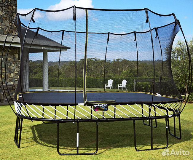 Батут квадратный S155 H с корзиной для мяча