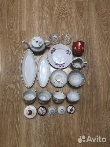 Посуда СССР чашка блюдце ча�йник сервиз столовый