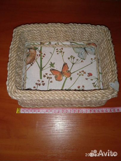 Органайзер, из джута. Ручная работа