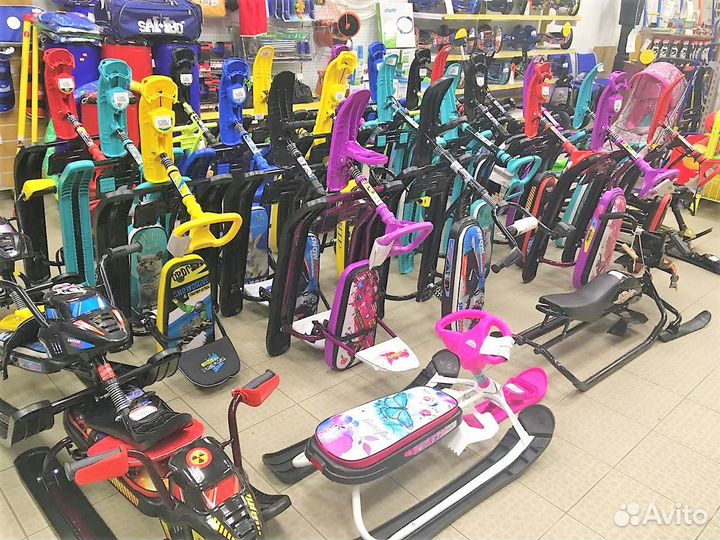 Снегокат санки на лыжах новые