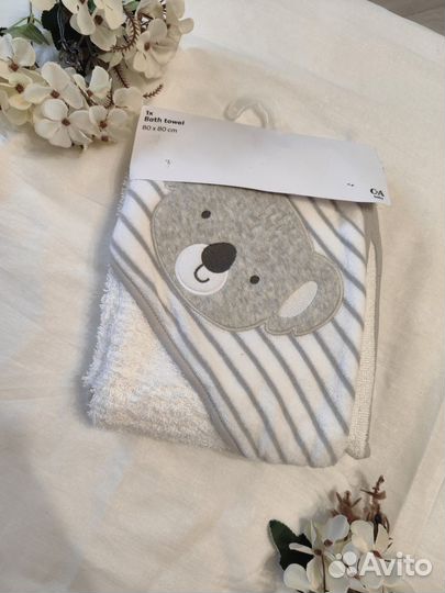 Детское полотенце с уголком С&А