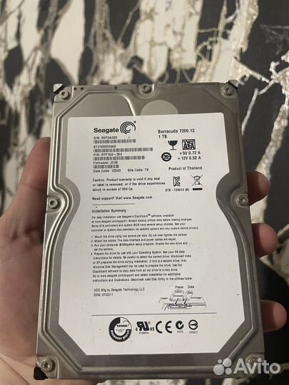 Жёсткий Диск Seagete 1Tb, Windows 10 Pro