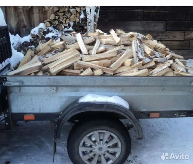 Дрова колотые прицепом