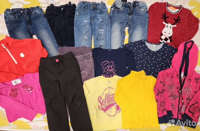 Большой пакет вещей для девочки 98-104