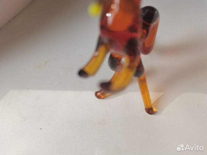 Фигурка лиса цветное стекло