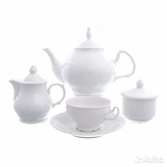 Чайный сервиз на 6 персон бернадотт недекорированы