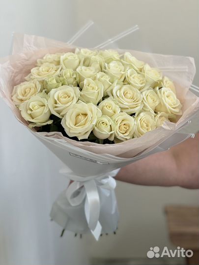 Букет белых роз