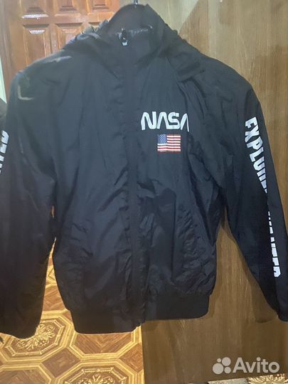 Куртка ветровка для мальчика наса на флисе