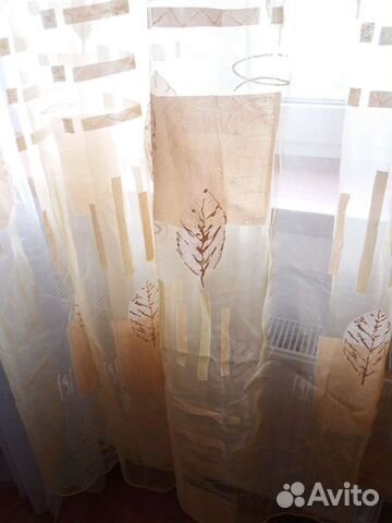 Комплект шторы тюль органза 2 штуки