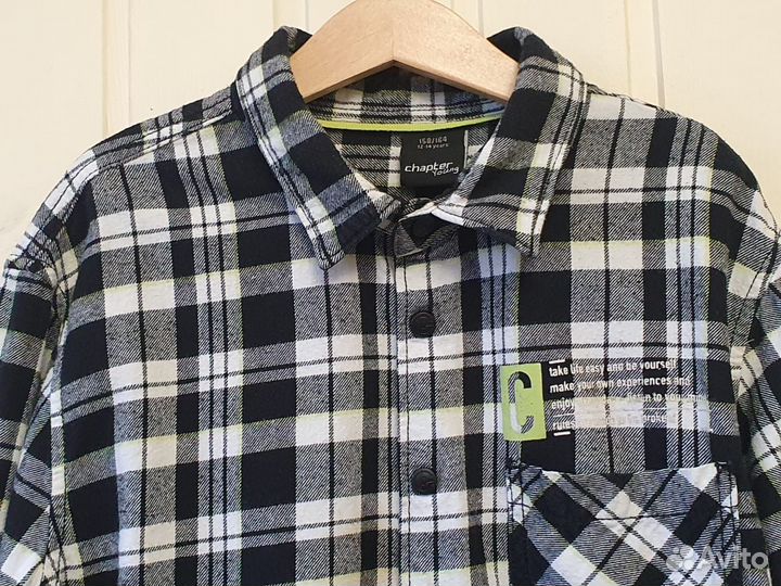 Байковая рубашка chapter на мальчика 158 см